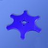 The filling machine conveys the star wheel plate